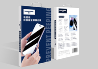 Funda para teléfono móvil personalizada, protector de pantalla, caja de embalaje, colgador al por menor, laminado mate en relieve, electrónica de consumo