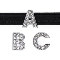 10mm bricolage collier de chien de compagnie breloques en métal lettres pour colliers de chien