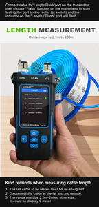 Тестер сетевого кабеля Noyafa NF-8508 Cat6a, измеритель оптической мощности, трассировщик проводов с функцией тестирования оптического волокна VFL - Product Image 5