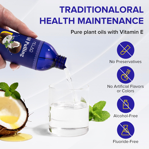 237ml Natuurlijke Munt Smaak Olie Pulling Mondreiniging Ontgiftende Plaque Verwijdering Tandvleesgezondheid Frisse Adem Kokosolie Pulling - Product Image 3