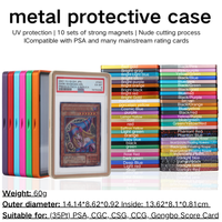 Casing Magnetik Gradien 2 Warna untuk Kartu Graded, Pelindung Bumper Bgs Tcg Sport Pokemoned, SlabMags untuk Psas Slab Mags