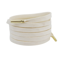 Lacets plats personnalisés de 0,8 cm en polyester et coton ciré, couleur unie, design minimaliste, pour baskets et chaussures en toile blanches de qualité supérieure