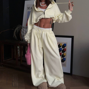 Ensemble de survêtements 2 pièces pour femmes, vêtements de détente, ensemble de jogging, cardigan à manches longues et pantalon de survêtement - Product Image 1