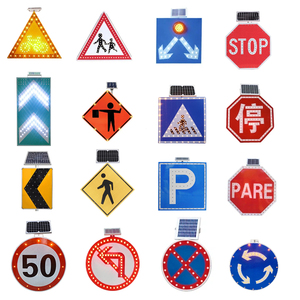 <span class=keywords><strong>Señal</strong></span> de Tráfico de Advertencia de Seguridad para Paneles Solares y Luces LED Intermitentes, <span class=keywords><strong>Señal</strong></span> de Parada para Peatones en Cruce Peatonal, <span class=keywords><strong>Señal</strong></span> de Parada LED para Carretera - Product Image 1