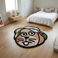 Superbe tapis shaggy personnalisé à poils longs, doux et fait main, idéal pour l'exercice, la prière et le salon