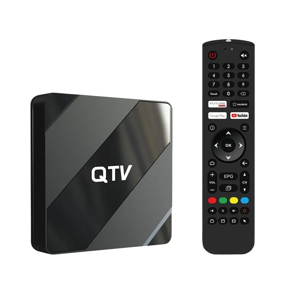 QTV एंड्रॉइड 10.0 सेट टॉप बॉक्स QTV टीवी बॉक्स H616 2GB 8GB फ्यूचर टीवी मीडिया प्लेयर