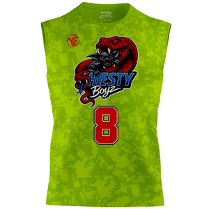 Tenues de football 7v7 sur mesure, fabrication professionnelle, produit de qualité supérieure, style sans manches, légères, pour le sport. - Product Image 4