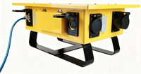 Boîte d'alimentation temporaire NEMA L14-30P avec prises GFCI NEMA 5-20R, 8 prises, câble STOW 10/4 de 1,5 m, distribution d'énergie portable pour la construction