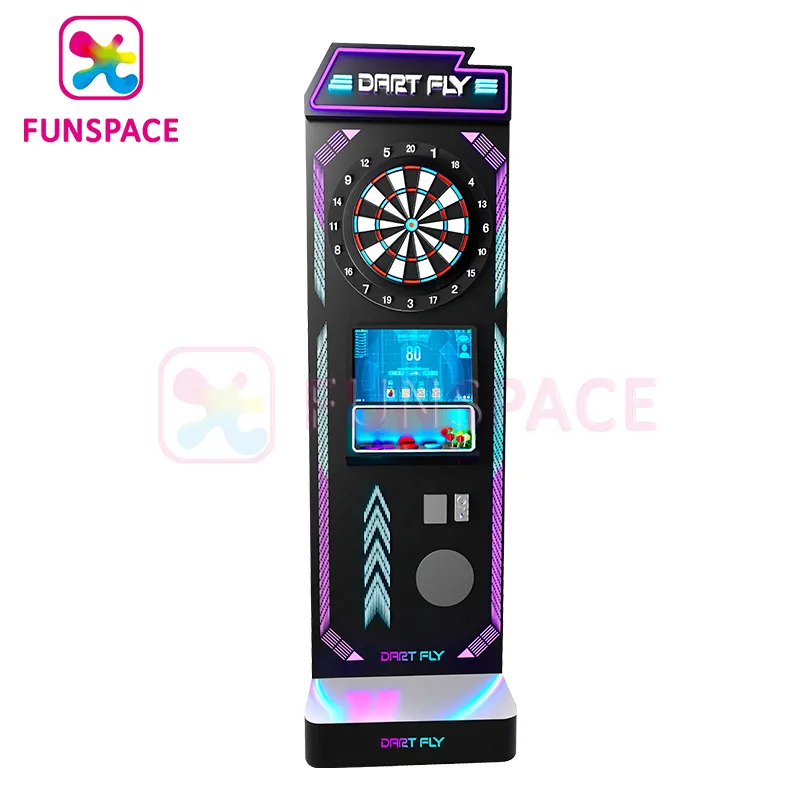 Funspace dalam ruangan keterampilan olahraga anak panah mesin Arcade dioperasikan koin berdiri mesin permainan anak panah dengan layar