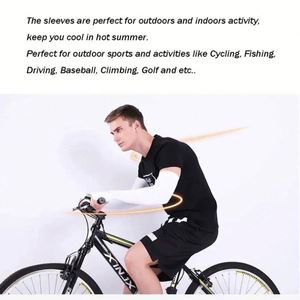 Colección Primavera Verano 2025 Mangas de Ciclismo para Exteriores de Alta Elasticidad, Protectores de Codo de Seda Helada Personalizados sin Dedos para Pesca, Poliéster - Product Image 6
