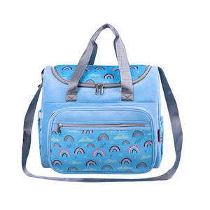 Sac à couches de grande capacité, matériau isolant en peluche, motif arc-en-ciel, pour le rangement à domicile, été 2024 - Product Image 1