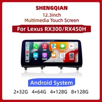 Écran tactile multimédia de navigation GPS Android Auto Carplay sans fil de 12,3 pouces pour tableau de bord Lexus RX300 RX450H 2020 Système Android