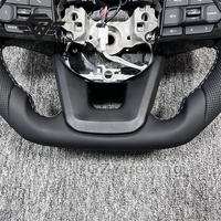 Volant de voiture en cuir gris de haute qualité avec surpiqûres, adapté aux Toyota Land Cruiser Prado Hilux LC200 LC300 FJ300 FJ200