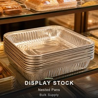Barquette jetable en aluminium pour pâtisseries fraîches et service à table, résistante aux hautes températures, qualité alimentaire, plusieurs tailles