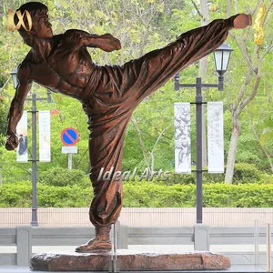 bronze sculpture manufacturer Garden life size bronze outdoor Metal bruce lee statue sculpture