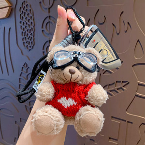 Nouvel arrivage de sac à dos porte-clés ours en peluche à la mode pendentif pour couple mignon sac charme petit cadeau dessin animé - Product Image 3