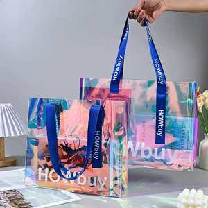 <span class=keywords><strong>Sac</strong></span> fourre-tout en PVC holographique <span class=keywords><strong>de</strong></span> qualité supérieure, personnalisé, pour cadeaux, shopping, voyage, imperméable, avec logo imprimé sur mesure, <span class=keywords><strong>sac</strong></span> <span class=keywords><strong>de</strong></span> plage - Product Image 1