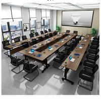 Table de Formation Moderne pour Salle de Réunion, Bureau Pliant à Roulettes, Table de Conférence Rabattable