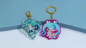 Factory Customize Your Own Anime Acrylic Keychain Printed Epoxy Resin Translucent Color Edge Acrylic Keychain