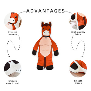 Horse Pattern Plush <strong>Pillow</strong> Cute Soft Stuffed Cushion for Home Decor and Sofa Kids Room Wholesale Decorative <strong>Pillows</strong> - Product Image 2