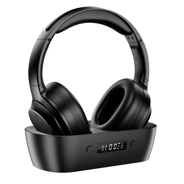 Home Audio System TV Headphones for TV with OPT/AUX/ARC/RCA/BT Connection Wireless Charging Transmitter Box