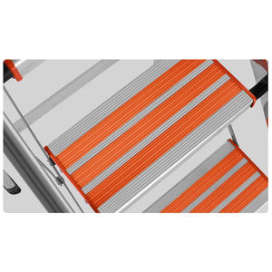 Scaletta pieghevole in alluminio tipo D con corrimano per la casa - Product Image 3