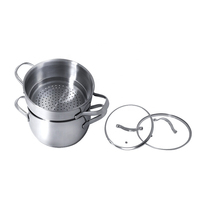 Cuiseur vapeur en acier inoxydable avec Casseroles, 8 plats, Casseroles et poêles à vapeur