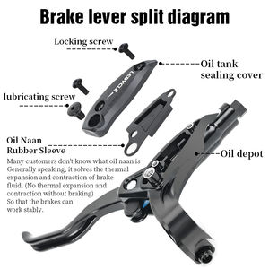 Kit Rem Cakram Hidrolik Aluminium Sepeda BMX Jalan Raya LEBYCLE, Kaliper Rem Tekanan Oli 2 Piston - Product Image 4