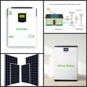 Sistema solar 10kVA 20KW Conjunto de paneles solares fotovoltaicos en la red y fuera de la red Sistema de 20kw con <span class=keywords><strong>kit</strong></span> de sistema solar de batería - Product Image 5