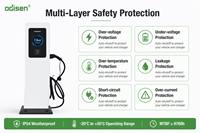 Nouvelle station de recharge pour véhicules électriques 7 kW Type 2, sur pied, à une seule prise, OCPP 1.6J, mesure de l'énergie, carte RFID, IP54, extérieur