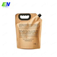 Custom Printed Sustainable Refill Foil Stand up Waterproof Liquid Kraft Paper Bags Spout Pouch