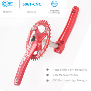 104/64 BCD Pédalier VTT Manivelle de vélo en alliage d'aluminium 170mm Manivelle intégrée avec essieu <span class=keywords><strong>Double</strong></span>/triple vitesse avec BB - Product Image 2