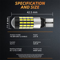 Ampoules LED T10 194 W5W haute luminosité, universelles, en aluminium, pour éclairage intérieur de voiture, 24V, puce FPC 3014, certifiées RoHS CE, avec connecteur.