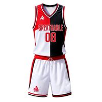 Ensemble de maillot de basket sans manches en maille respirante pour femme - Pantalon à taille élastique - Numéro et nom personnalisés - Séchage rapide - Anti-bactérien