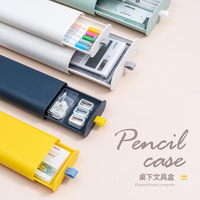 Kit de tiroirs coulissants auto-adhésifs en PP pour bureau, organisateur de rangement de table, plateau supplémentaire, tailles S et M, emballage en boîte pour utilisation sur bureau