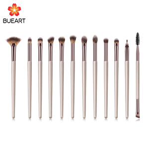 DailyQueen Juego de brochas de ojos con purpurina para sombra de ojos, 12 piezas con champán, <span class=keywords><strong>James</strong></span> <span class=keywords><strong>Charles</strong></span> para usar lápiz de cejas - Product Image 4