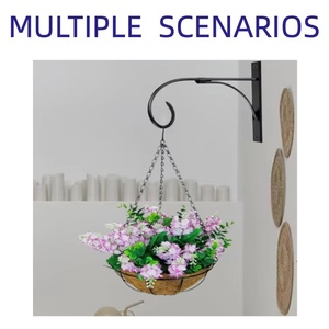 Crochets muraux pour plantes pour suspendre des paniers, des lanternes, des mangeoires à oiseaux, lot de 2 supports de suspension extérieurs antirouille de 10,5 pouces - Product Image 2