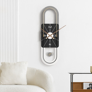 Modern High-End Luxury <b>Wall</b> <b>Clock</b> Irregular Shape 27.3Cm X 85.5Cm Quartz Movement Battery Powered Home <b>Decor</b> - Product Image 2