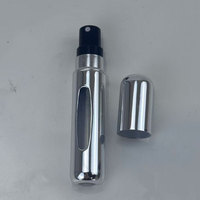 Botol Parfum Aluminium Portabel 10ml, Atomizer Isi Ulang di Bagian Bawah, Penyemprot Wewangian dengan Logo Kustom