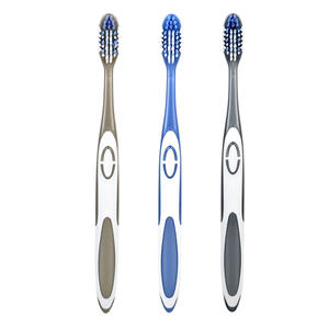 Brosse à dents manuelle personnalisable pour homme en nylon, à poils souples, moyens ou durs, réutilisable, en plastique, taille adulte SF1298 - Product Image 1