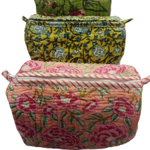 Sac de voyage portable pour homme, style bohème, motif bonbons en coton, fermeture éclair, organiseur de maquillage, trousse de toilette - Product Image 1