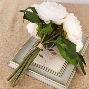 Luoyang <b>Peony</b> <b>Artificial</b> Flower 8-Head Plastic Silk High Simulation Wedding Home Decoration - Product Image 2