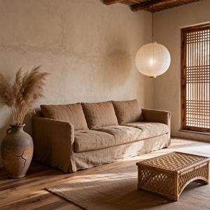 Conjunto de Sofá Modular Seccional Cuadrado Nórdico Personalizado con Estructura de Madera, Relleno de Esponja y Tapicería de Tela, Diseño Ecológico - Product Image 5