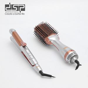 Lisseur de cheveux professionnel DSP à double usage avec fonction de bouclage, 220V, chauffage PTC, outil de coiffage rapide - Product Image 1