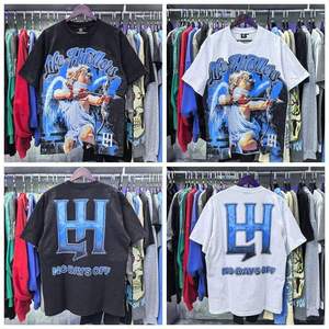 เสื้อยืดลายกราฟิก Life Hustlers Angel ทรงหลวมสำหรับผู้ชาย ผ้าฝ้าย 100% แขนสั้น สไตล์ลำลอง สตรีทแวร์ ระบายอากาศได้ดี ลายพิมพ์วินเทจ - Product Image 5