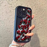 Coque de téléphone Ins Diamond Ice Rose adaptée à l'iPhone 15, coque souple pour iPhone 14 Promax, 13tpu