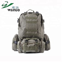 Sac à dos tactique de haute qualité 1000D imperméable à l'eau avec fermeture à glissière Capacité de 36 à 56L Conception multifonctionnelle de survie en plein air