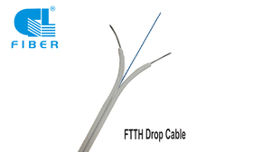 GL câble fiber optique ftth lszh fibra goutte 2 hilo de hilos 1 hiloibra hilo con portante acero 1000 mts g657a1 - Product Image 2