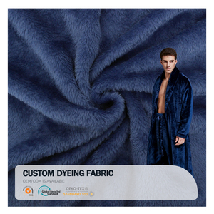 Polaire de corail en flanelle de polyester lisse et chaude de couleur unie Tissu Minky épais double face super doux pour couvertures - Product Image 1