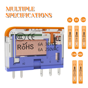Lanboo cao frequen utra-mỏng mỏng tiếp sức DIN loại với LED 6A 1no1nc Micro tiếp sức trung gian tiếp sức <span class=keywords><strong>DC</strong></span> 3V 12V 24V 36V 48V AC220V - Product Image 3